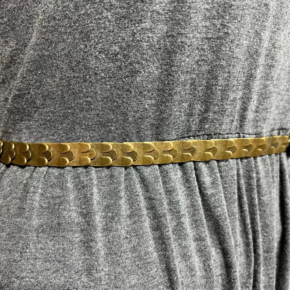 Vintage Womens Scale Serpentine Belt Stretchy Bronze Retro Fashion Statement